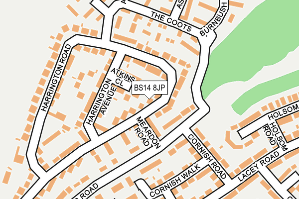 BS14 8JP map - OS OpenMap – Local (Ordnance Survey)