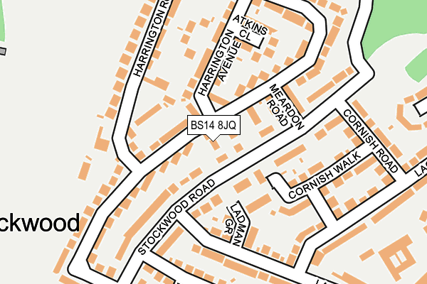 BS14 8JQ map - OS OpenMap – Local (Ordnance Survey)