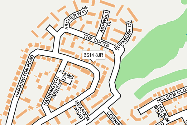 BS14 8JR map - OS OpenMap – Local (Ordnance Survey)