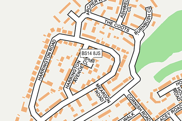 BS14 8JS map - OS OpenMap – Local (Ordnance Survey)