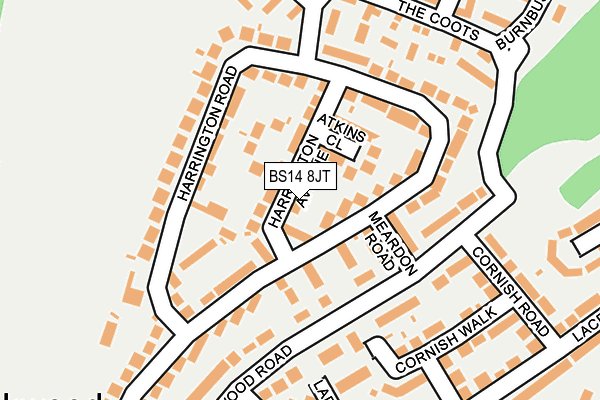 BS14 8JT map - OS OpenMap – Local (Ordnance Survey)