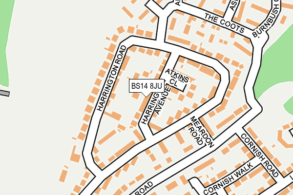 BS14 8JU map - OS OpenMap – Local (Ordnance Survey)