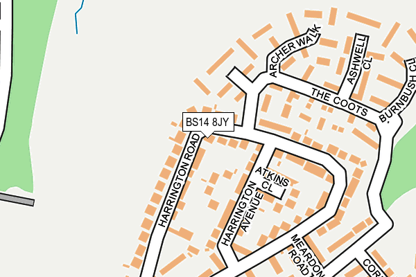 BS14 8JY map - OS OpenMap – Local (Ordnance Survey)