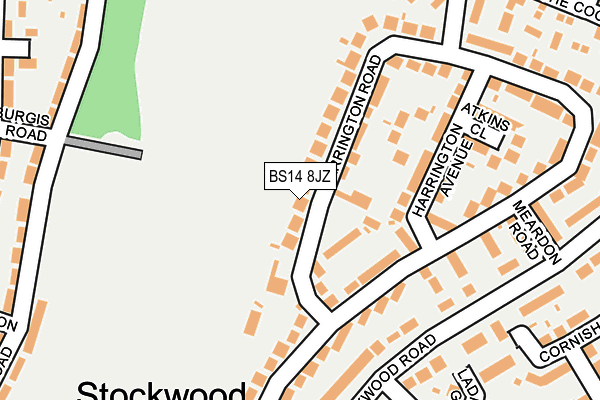 BS14 8JZ map - OS OpenMap – Local (Ordnance Survey)