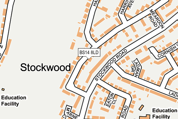 BS14 8LD map - OS OpenMap – Local (Ordnance Survey)