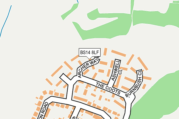 BS14 8LF map - OS OpenMap – Local (Ordnance Survey)