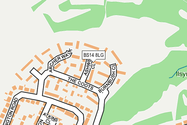 BS14 8LG map - OS OpenMap – Local (Ordnance Survey)