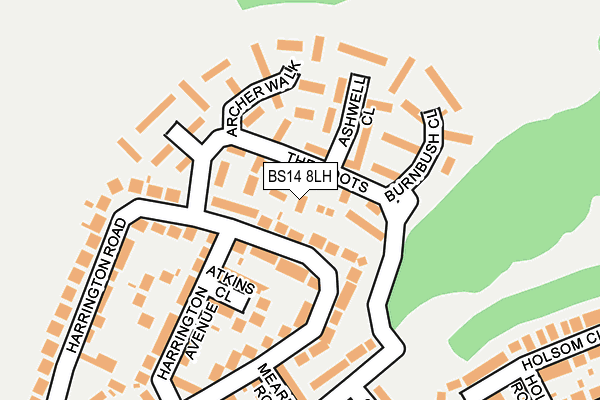 BS14 8LH map - OS OpenMap – Local (Ordnance Survey)
