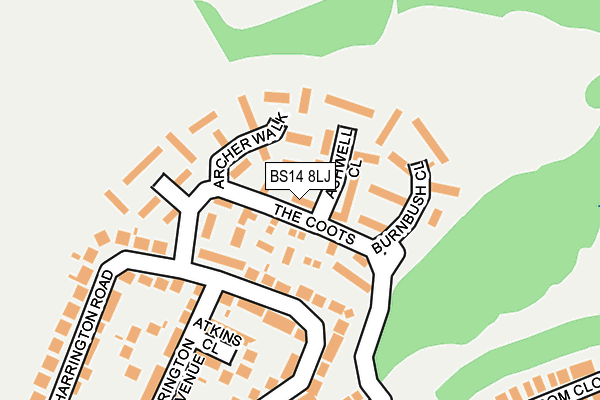 BS14 8LJ map - OS OpenMap – Local (Ordnance Survey)