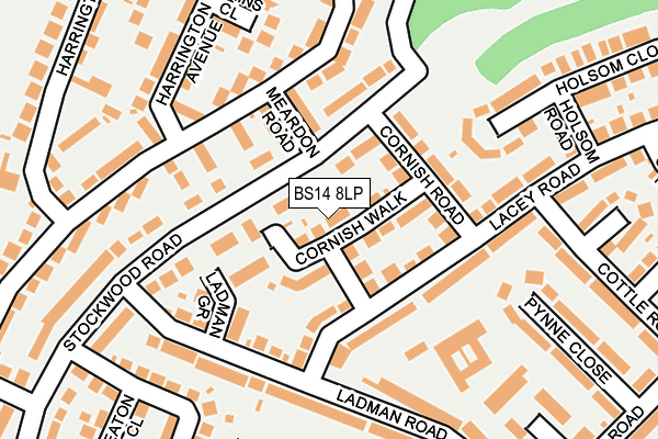 BS14 8LP map - OS OpenMap – Local (Ordnance Survey)