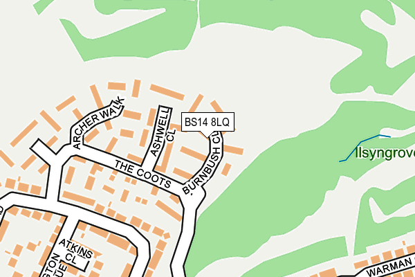 BS14 8LQ map - OS OpenMap – Local (Ordnance Survey)