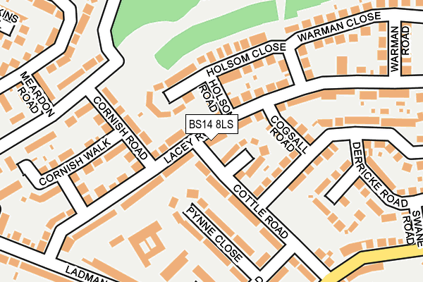 BS14 8LS map - OS OpenMap – Local (Ordnance Survey)