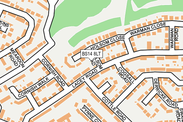 BS14 8LT map - OS OpenMap – Local (Ordnance Survey)
