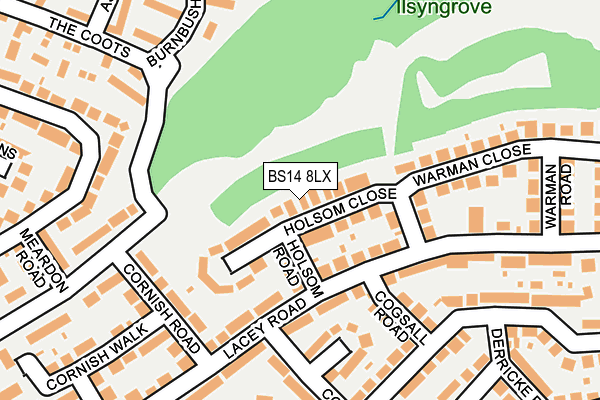 BS14 8LX map - OS OpenMap – Local (Ordnance Survey)