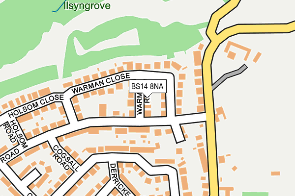 BS14 8NA map - OS OpenMap – Local (Ordnance Survey)