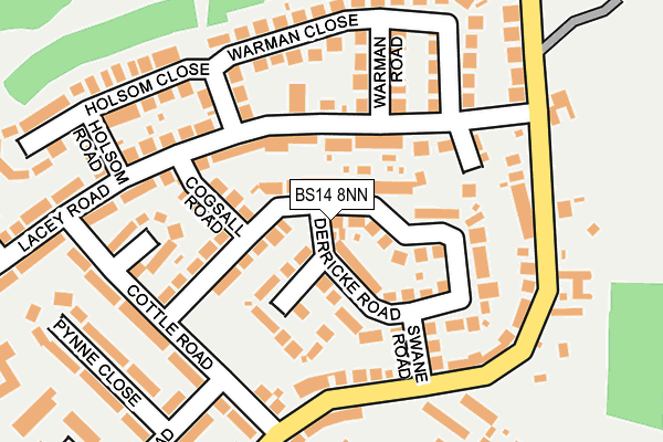 BS14 8NN map - OS OpenMap – Local (Ordnance Survey)