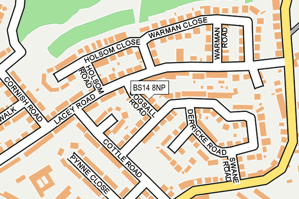 BS14 8NP map - OS OpenMap – Local (Ordnance Survey)