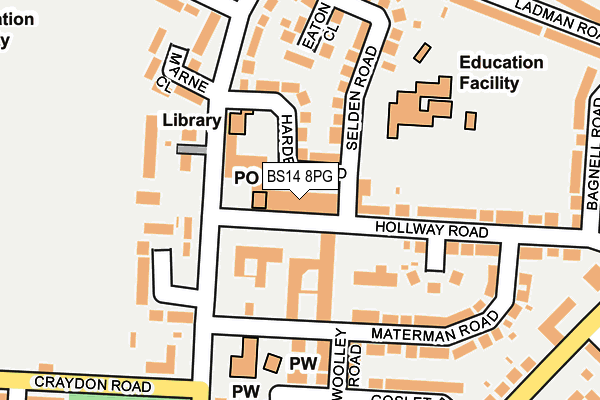 BS14 8PG map - OS OpenMap – Local (Ordnance Survey)