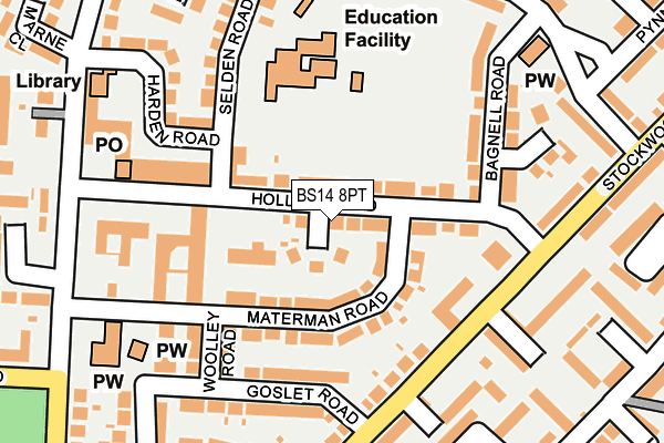 BS14 8PT map - OS OpenMap – Local (Ordnance Survey)