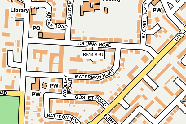BS14 8PU map - OS OpenMap – Local (Ordnance Survey)