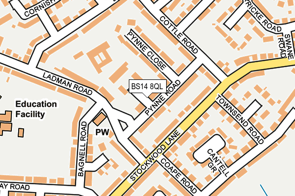 BS14 8QL map - OS OpenMap – Local (Ordnance Survey)