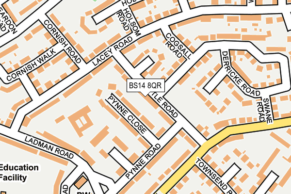 BS14 8QR map - OS OpenMap – Local (Ordnance Survey)