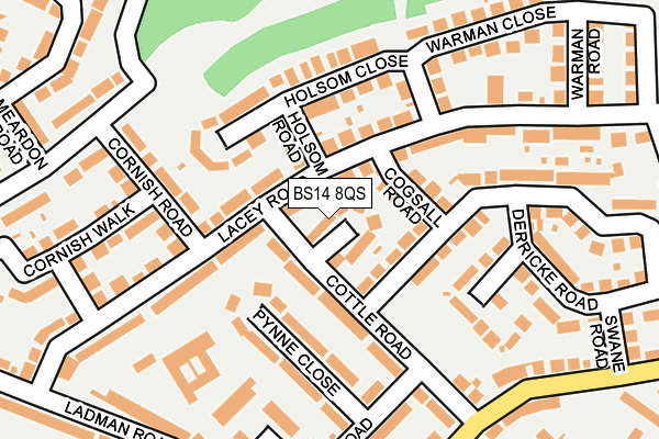 BS14 8QS map - OS OpenMap – Local (Ordnance Survey)