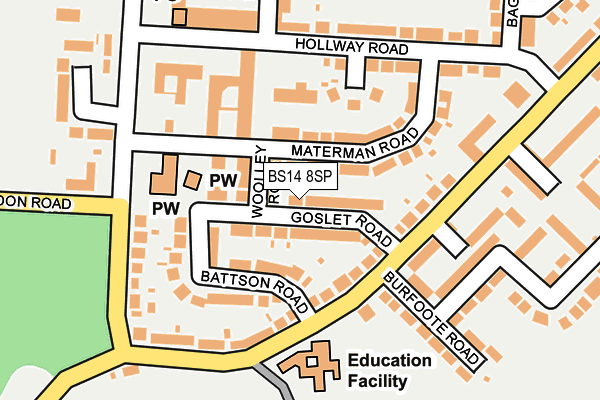 BS14 8SP map - OS OpenMap – Local (Ordnance Survey)