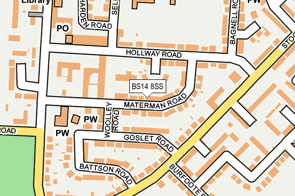 BS14 8SS map - OS OpenMap – Local (Ordnance Survey)