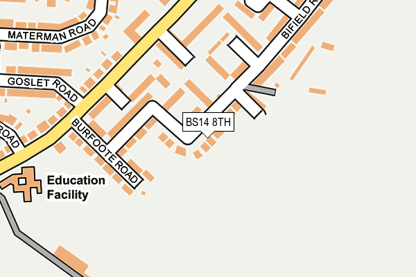 BS14 8TH map - OS OpenMap – Local (Ordnance Survey)
