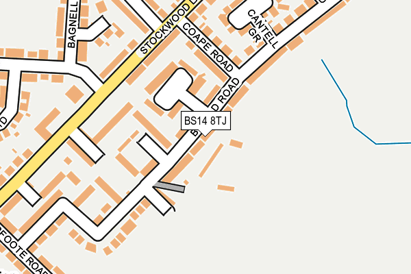 BS14 8TJ map - OS OpenMap – Local (Ordnance Survey)