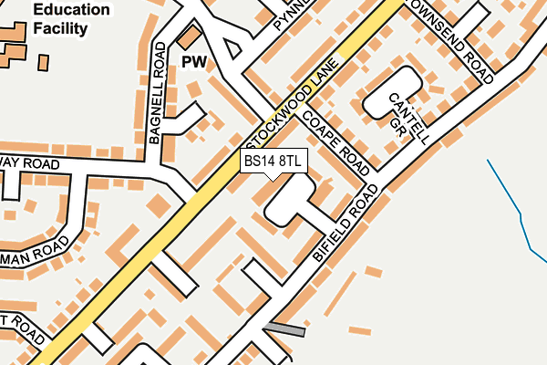 BS14 8TL map - OS OpenMap – Local (Ordnance Survey)