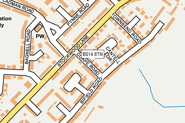 BS14 8TN map - OS OpenMap – Local (Ordnance Survey)