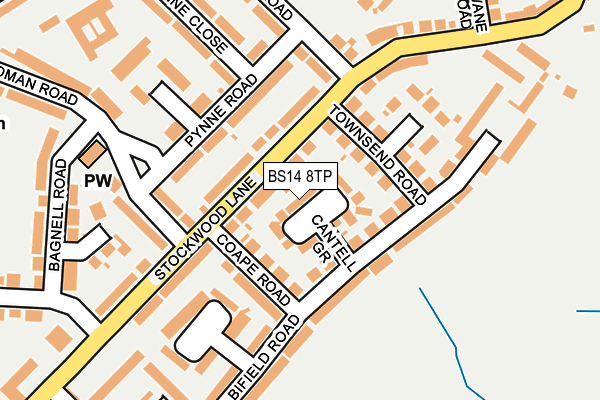 BS14 8TP map - OS OpenMap – Local (Ordnance Survey)