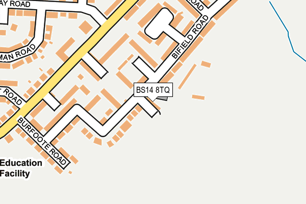 BS14 8TQ map - OS OpenMap – Local (Ordnance Survey)