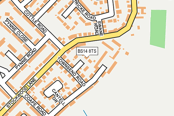 BS14 8TS map - OS OpenMap – Local (Ordnance Survey)
