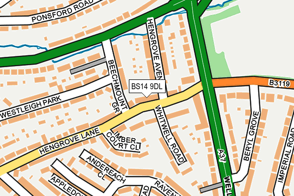 BS14 9DL map - OS OpenMap – Local (Ordnance Survey)