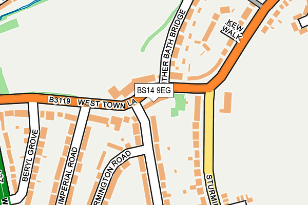 BS14 9EG map - OS OpenMap – Local (Ordnance Survey)