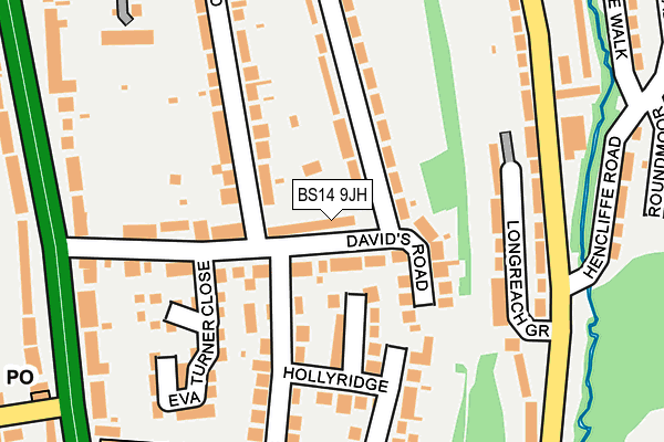 BS14 9JH map - OS OpenMap – Local (Ordnance Survey)