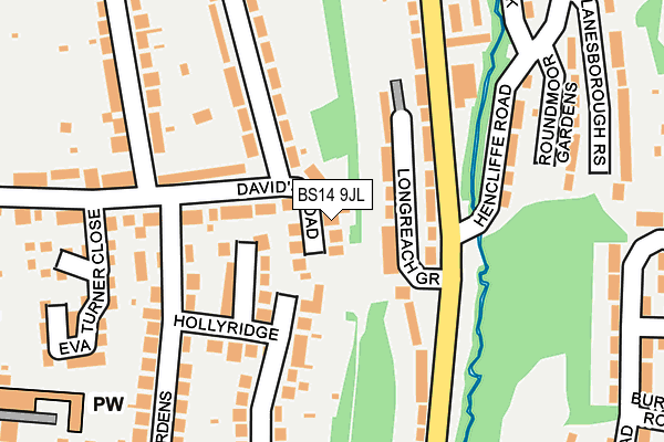 BS14 9JL map - OS OpenMap – Local (Ordnance Survey)