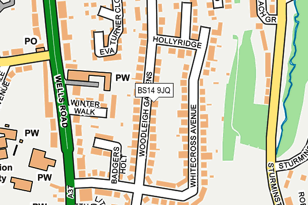 BS14 9JQ map - OS OpenMap – Local (Ordnance Survey)