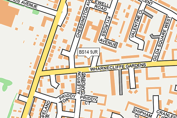 BS14 9JR map - OS OpenMap – Local (Ordnance Survey)