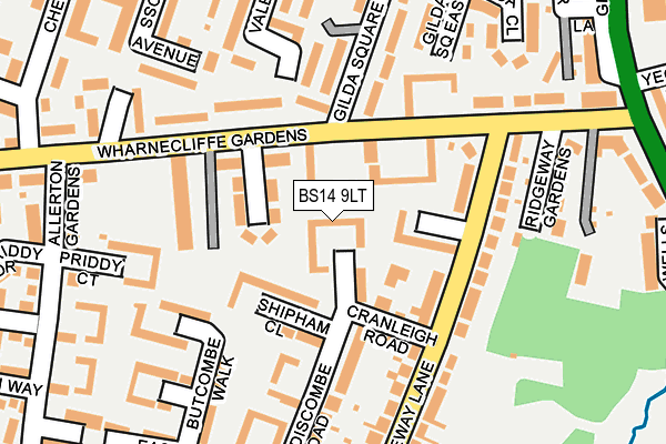 BS14 9LT map - OS OpenMap – Local (Ordnance Survey)