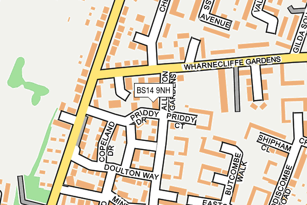 BS14 9NH map - OS OpenMap – Local (Ordnance Survey)