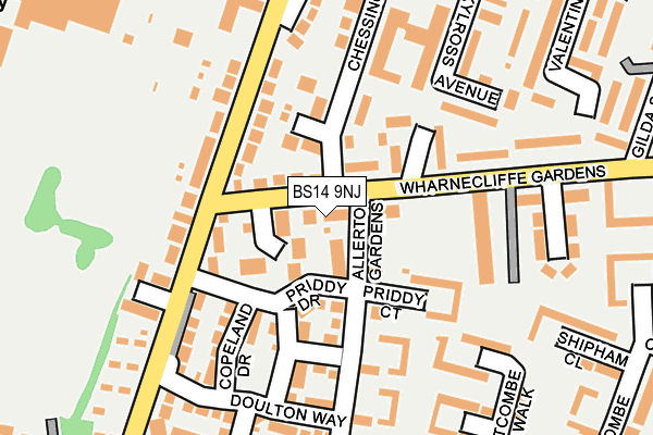 BS14 9NJ map - OS OpenMap – Local (Ordnance Survey)