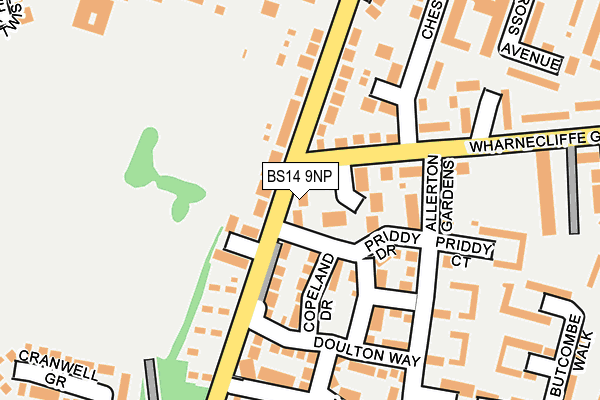 BS14 9NP map - OS OpenMap – Local (Ordnance Survey)