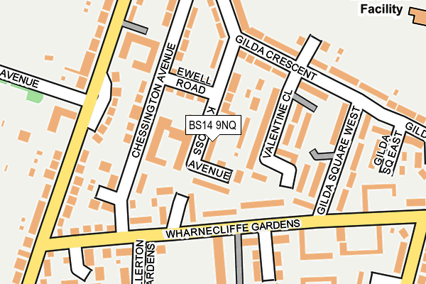 BS14 9NQ map - OS OpenMap – Local (Ordnance Survey)