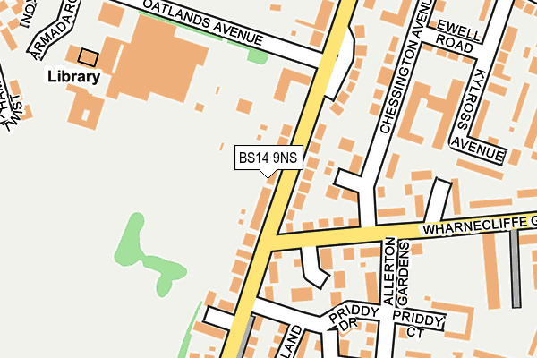 BS14 9NS map - OS OpenMap – Local (Ordnance Survey)
