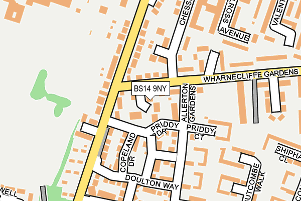 BS14 9NY map - OS OpenMap – Local (Ordnance Survey)