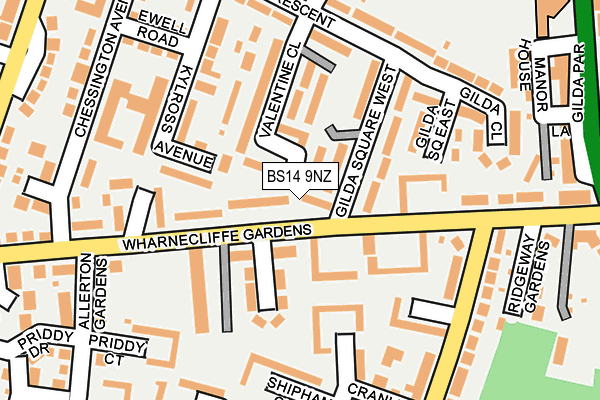 BS14 9NZ map - OS OpenMap – Local (Ordnance Survey)